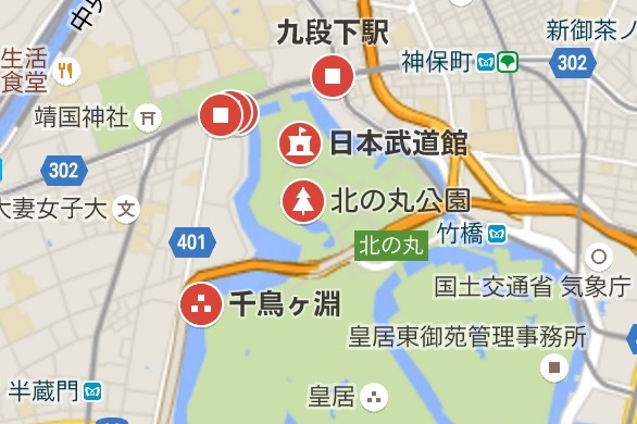 日本武道館の地図画像